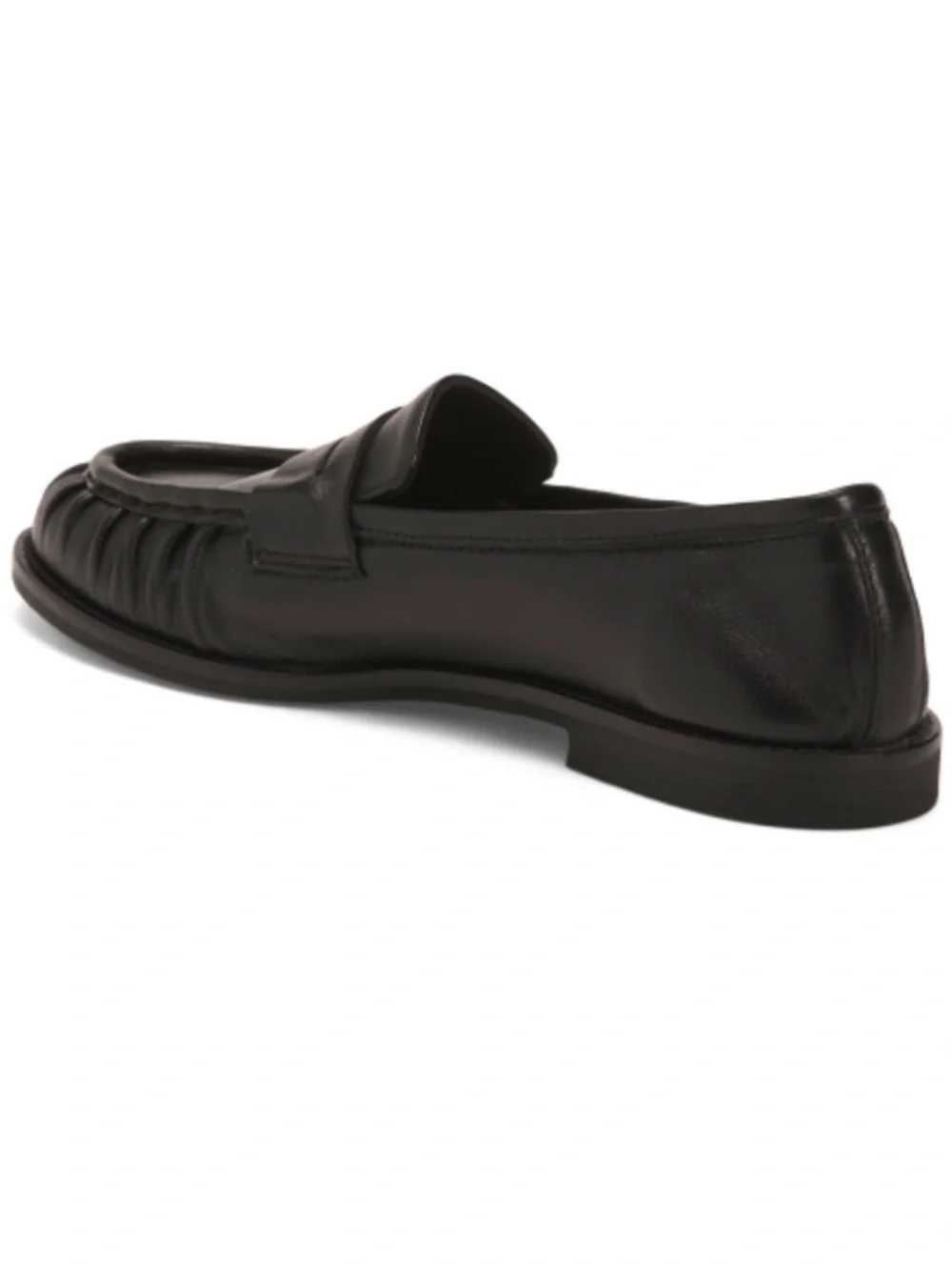 NWT Made In Italy Nappa Leather Stitched Toe Box Penny Loafers With Lining